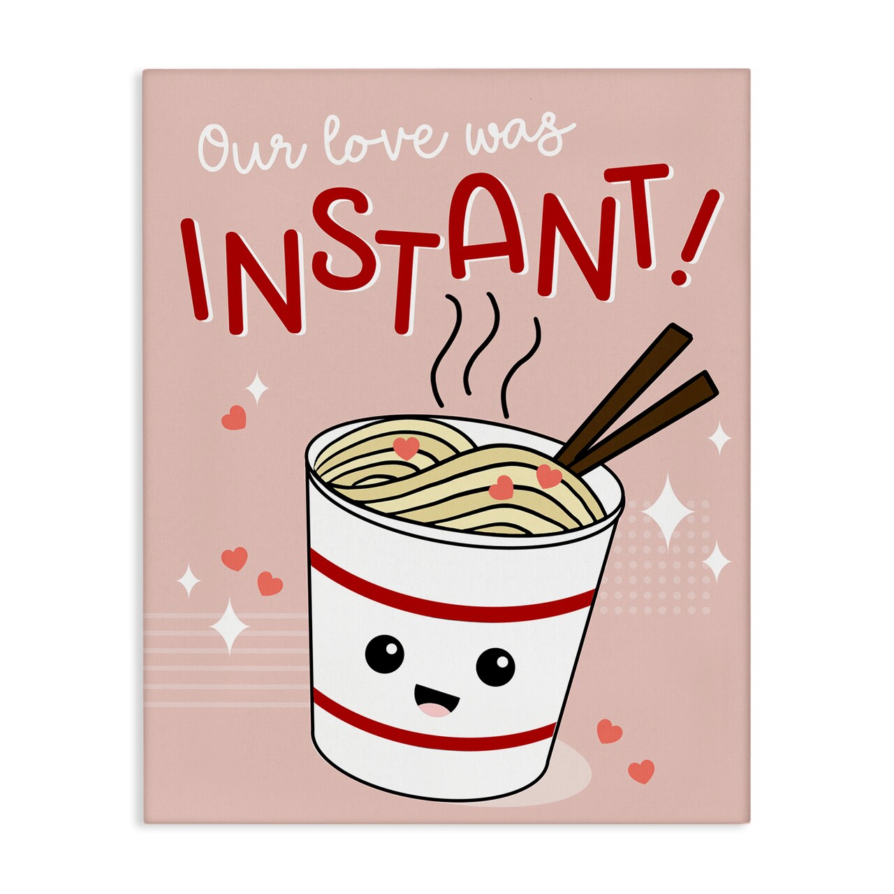 Stupell Industries Love Was Instant Noodles Canvas Wall Art Design by Anna Quach